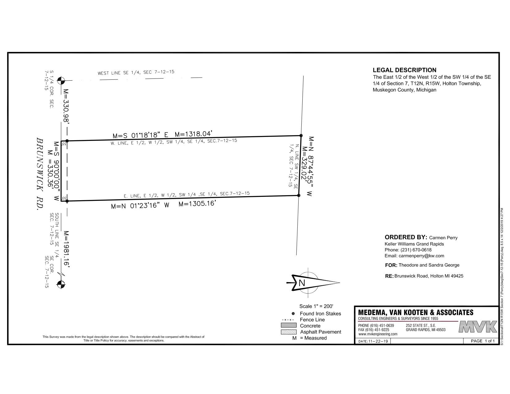 3848 Brunswick Road Holton, MI 49425 - Photo 5 of 5 Brunswick SURVEY SKETCH (version 1)