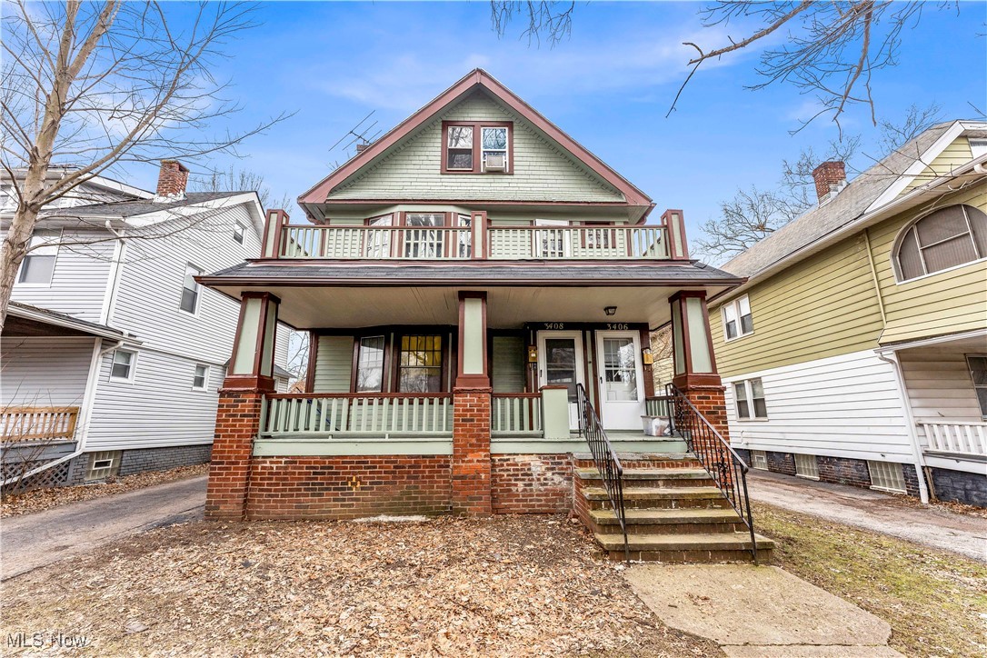 3406 Altamont Road Cleveland, OH 44118 - Photo 1 of 28 View of front of property with a balcony and a porch