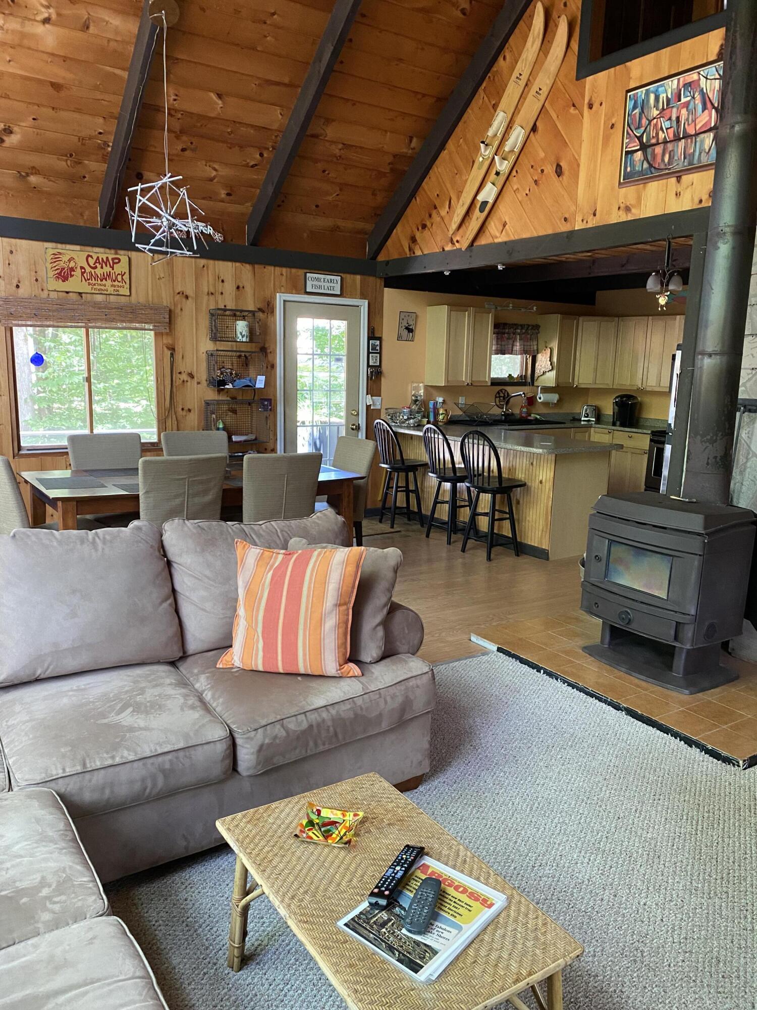 801 Beach View Drive Standish, ME 04084 - Photo 9 of 28 LR w/Woodstove
