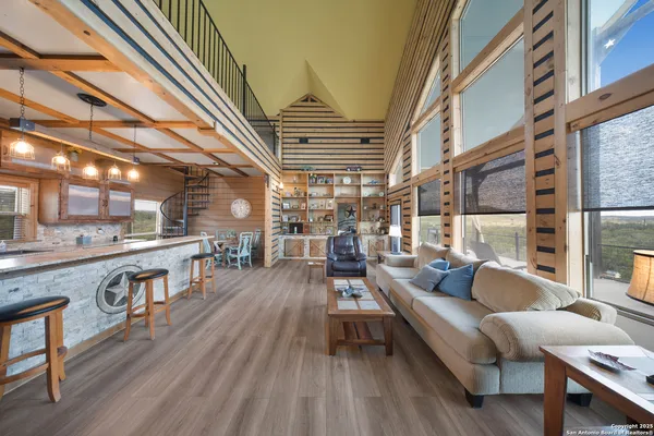 an outdoor space with patio