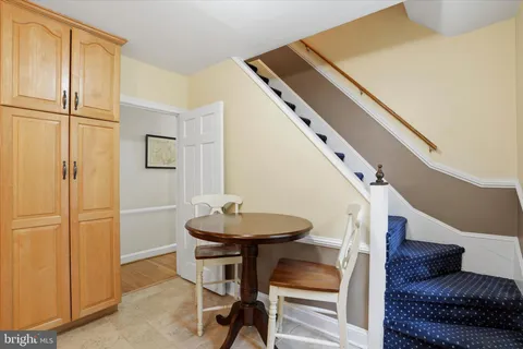 a view of balcony with furniture and wooden deck
