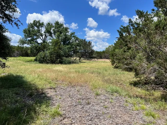a front door view of a yard