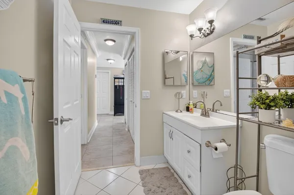 a view of a swimming pool with seating area