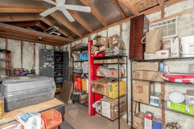 a view of storage and utility room