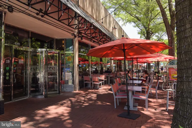an outdoor space with patio