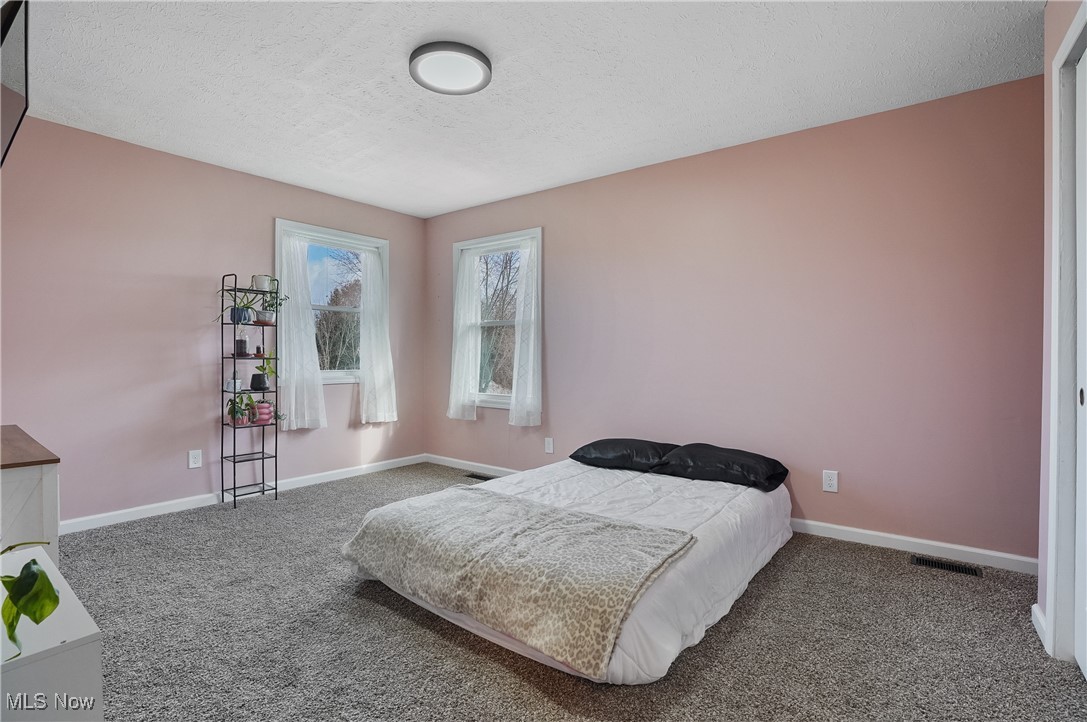9278 Bryant Road Windham, OH 44288 - Photo 26 of 47 Bedroom with carpet flooring and a textured ceiling