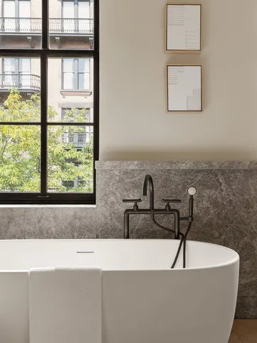 a living room with a window