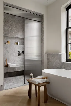a bathroom with a sink and a bathtub