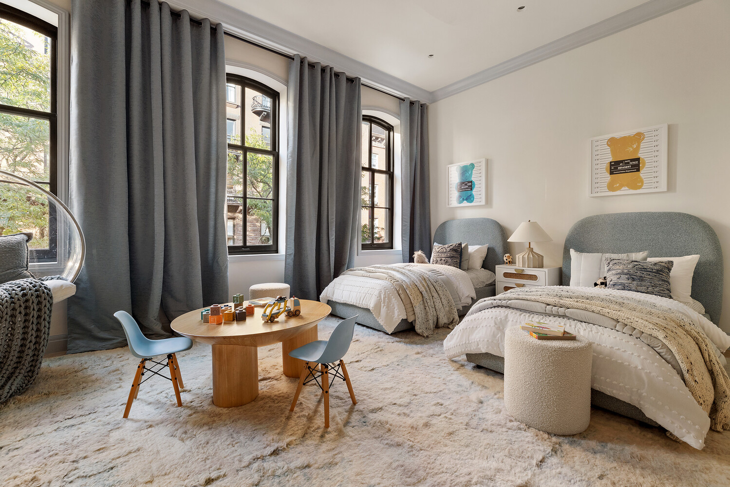 34 West 12th Street Manhattan, NY 10011 - Photo 41 of 53 a bedroom with two beds and a window