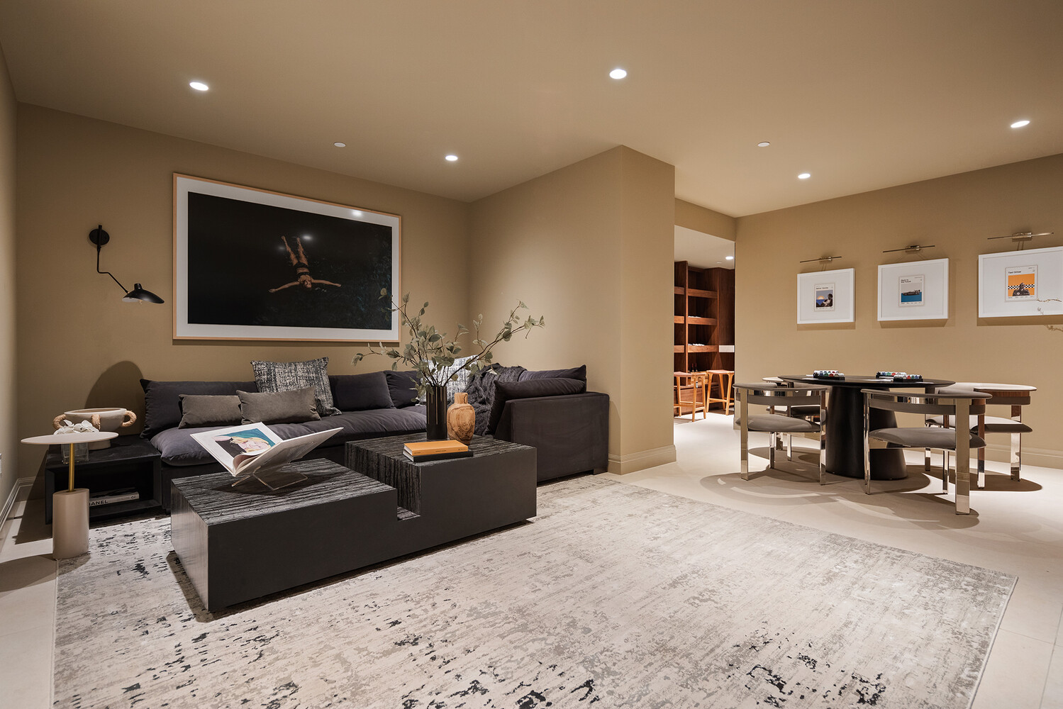 34 West 12th Street Manhattan, NY 10011 - Photo 49 of 53 a living room with furniture and a flat screen tv