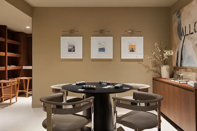 front view of a brick building