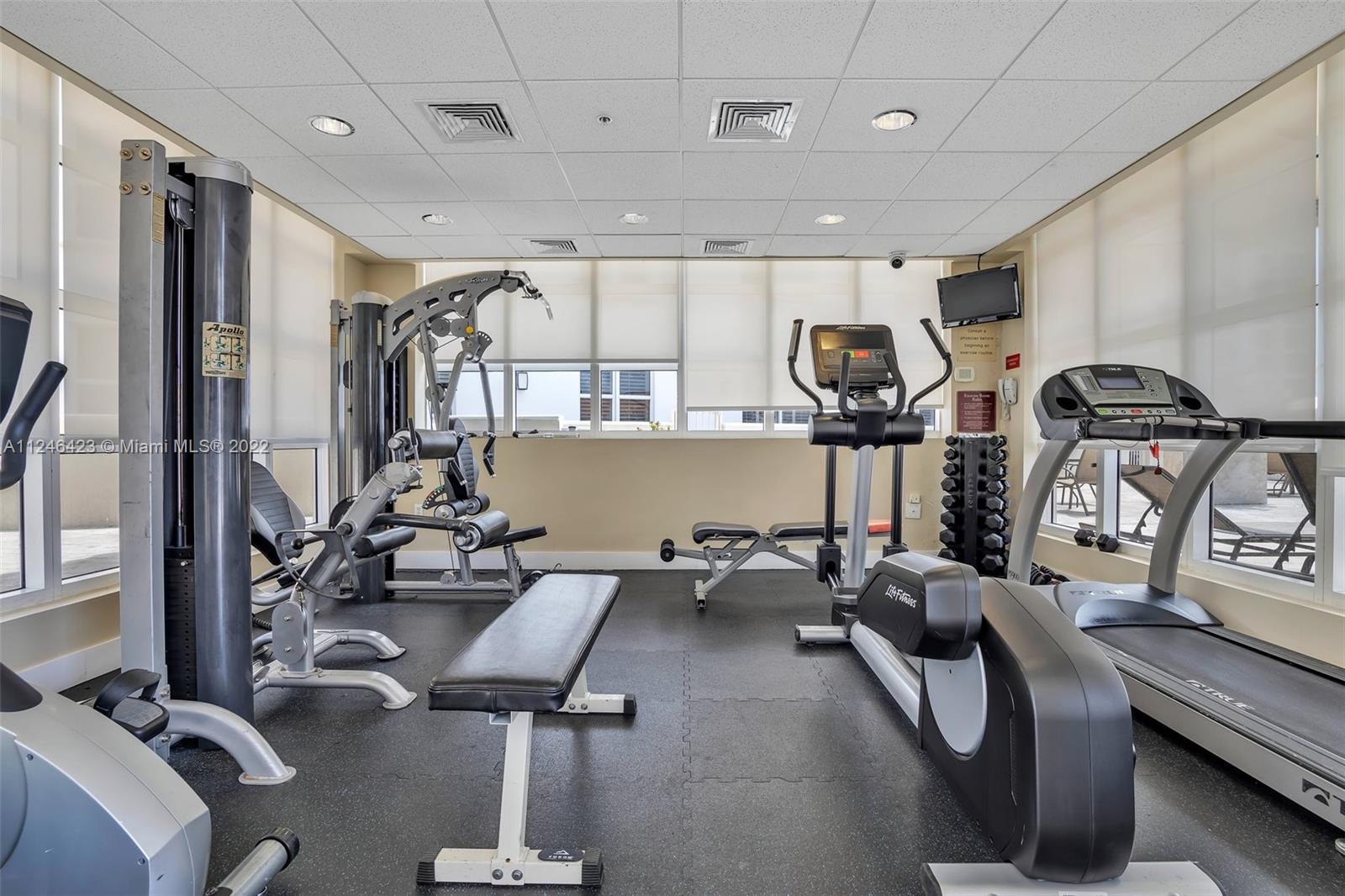 2030 Douglas Road, Unit 817 Coral Gables, FL 33134 - Photo 26 of 28 a view of a room with gym equipment