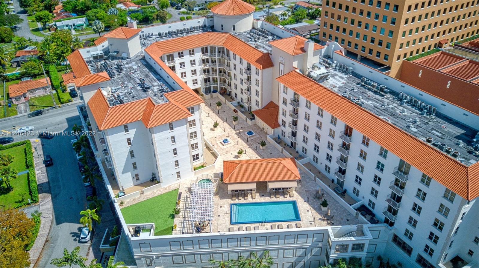 2030 Douglas Road, Unit 817 Coral Gables, FL 33134 - Photo 3 of 28 an aerial view of residential houses with outdoor space