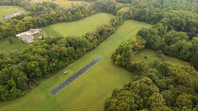 a view of a lake with a yard