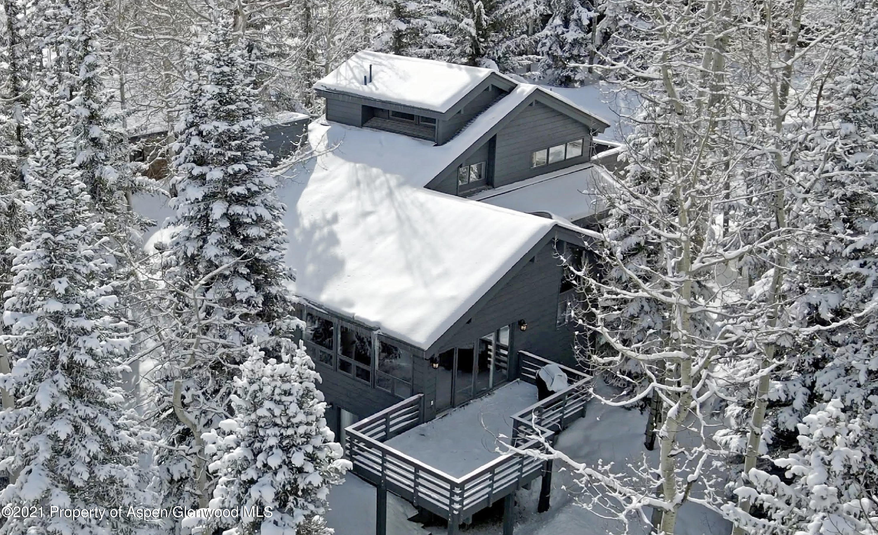 a roof view covered with snow