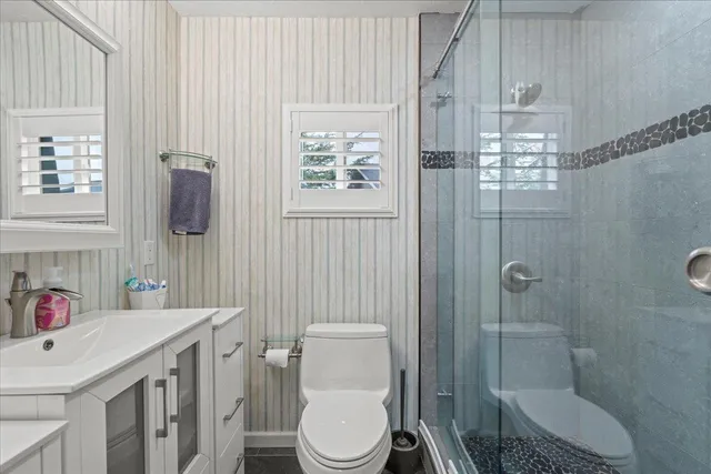 a view of balcony with wooden floor