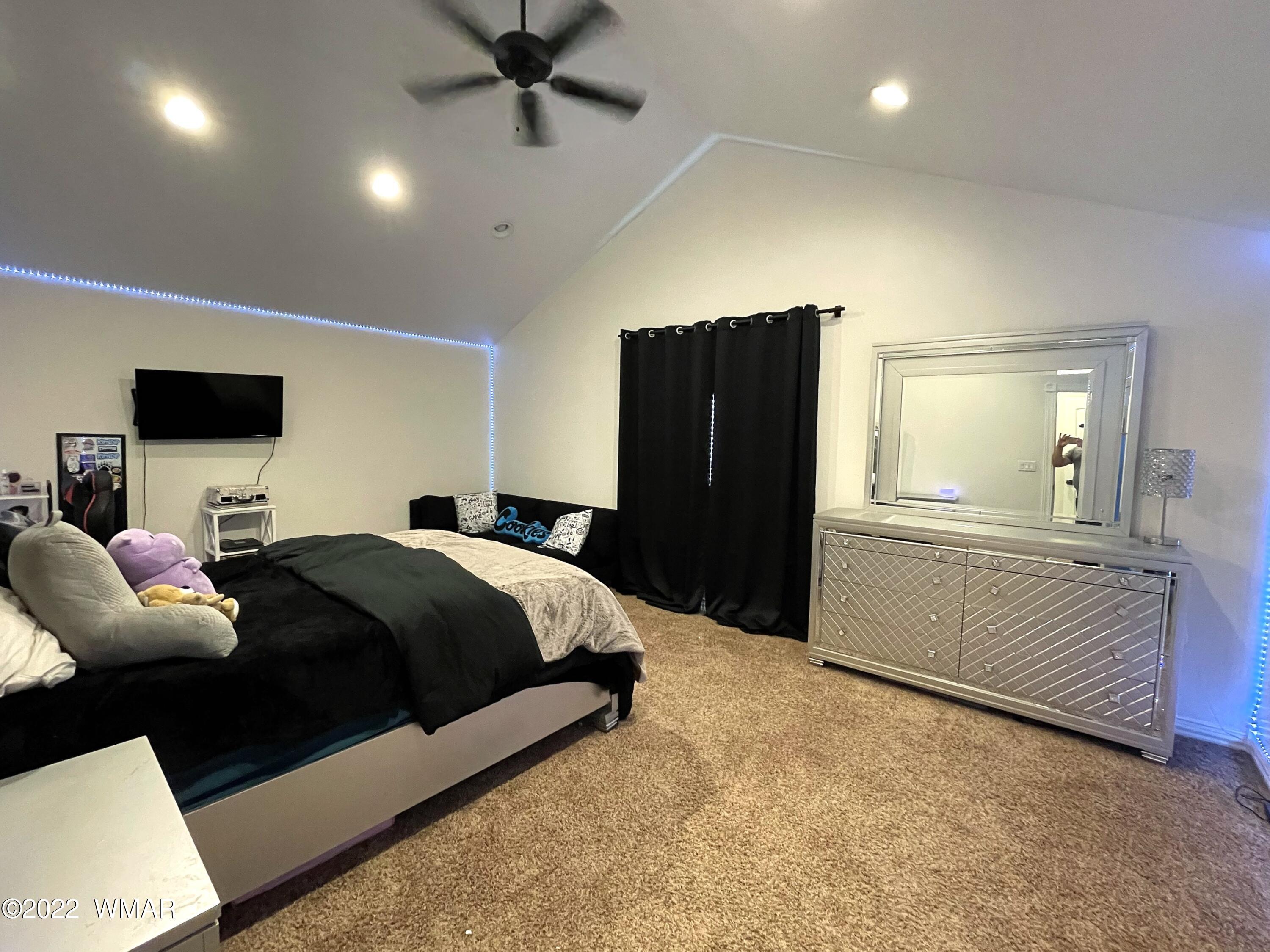 1713 Snowline Road Eagar, AZ 85925 - Photo 41 of 53 a bedroom with a bed and a television