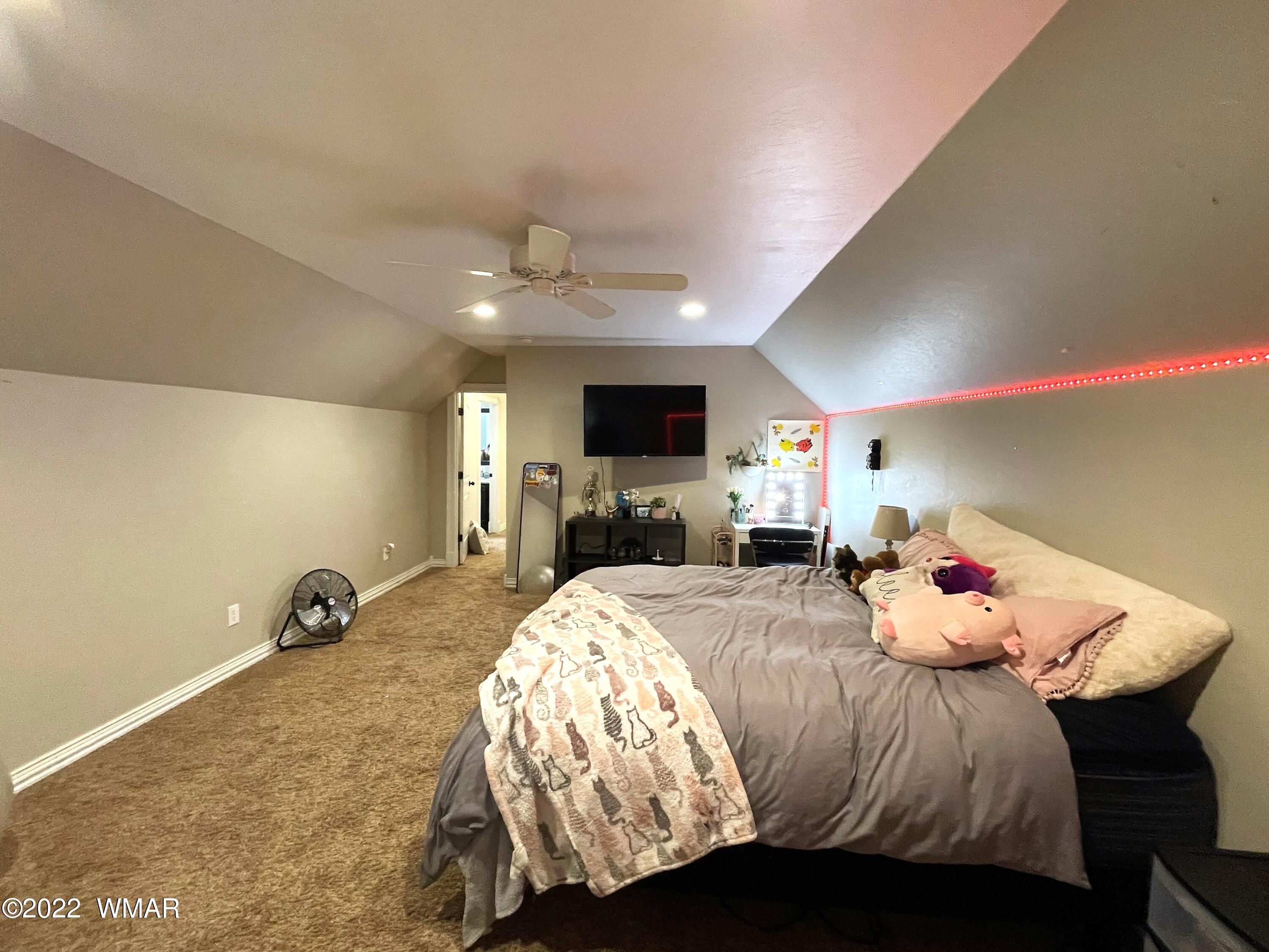1713 Snowline Road Eagar, AZ 85925 - Photo 44 of 53 a bed room with a bed and a tv
