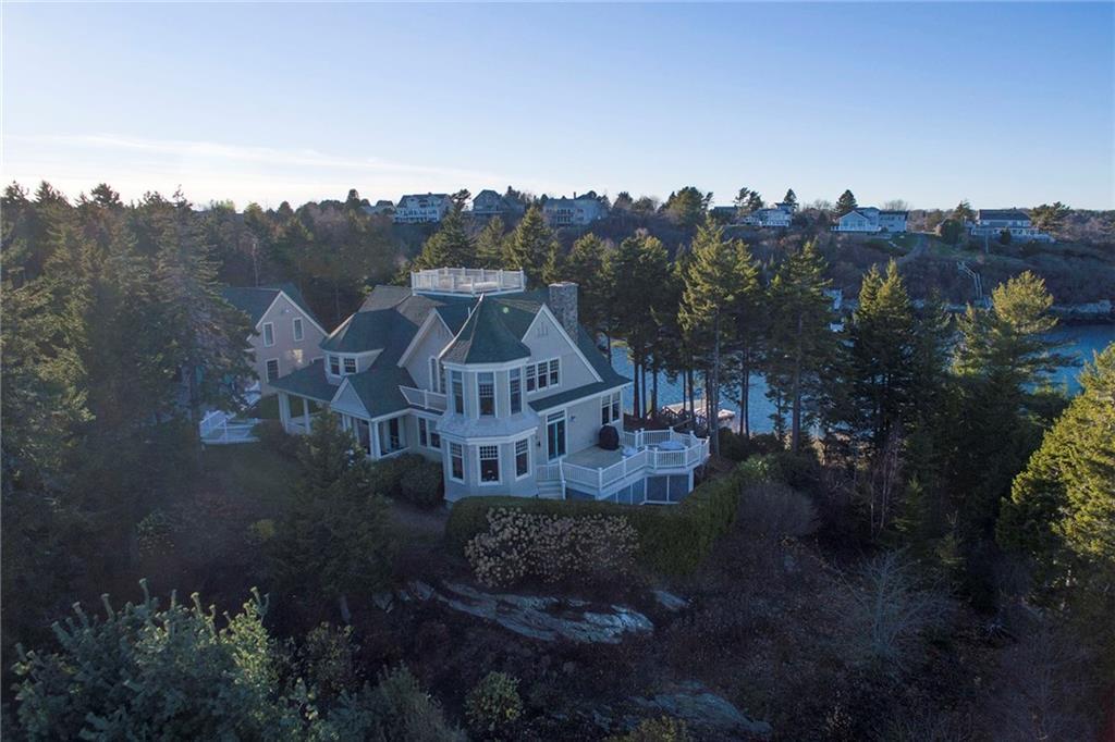 89 Cedar Beach Road Bailey Island, ME 04003 - Photo 4 of 35 Aerial view of the home looking West...