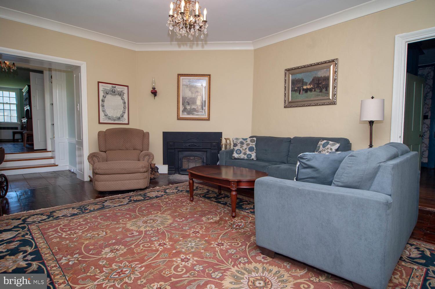 1145 Charter Road Warminster, PA 18974 - Photo 21 of 63 Living Room with wood burning Fireplace