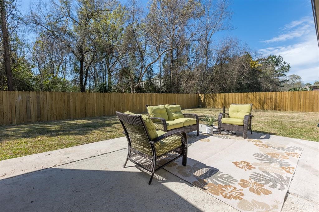 522 Jeremy Court Spring, TX 77386 - Photo 35 of 39 The back yard is spacious! The fence is brand new - trees as your backdrop make it feel very private.