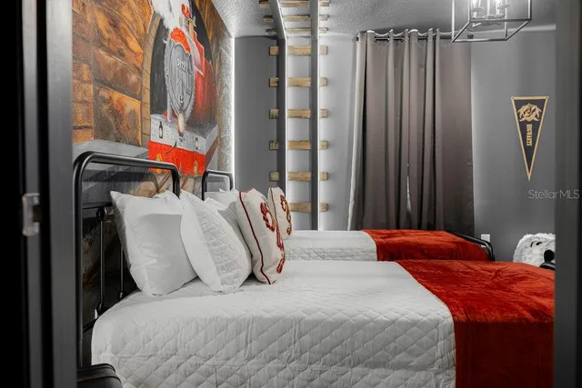 a view of a livingroom with furniture and a window