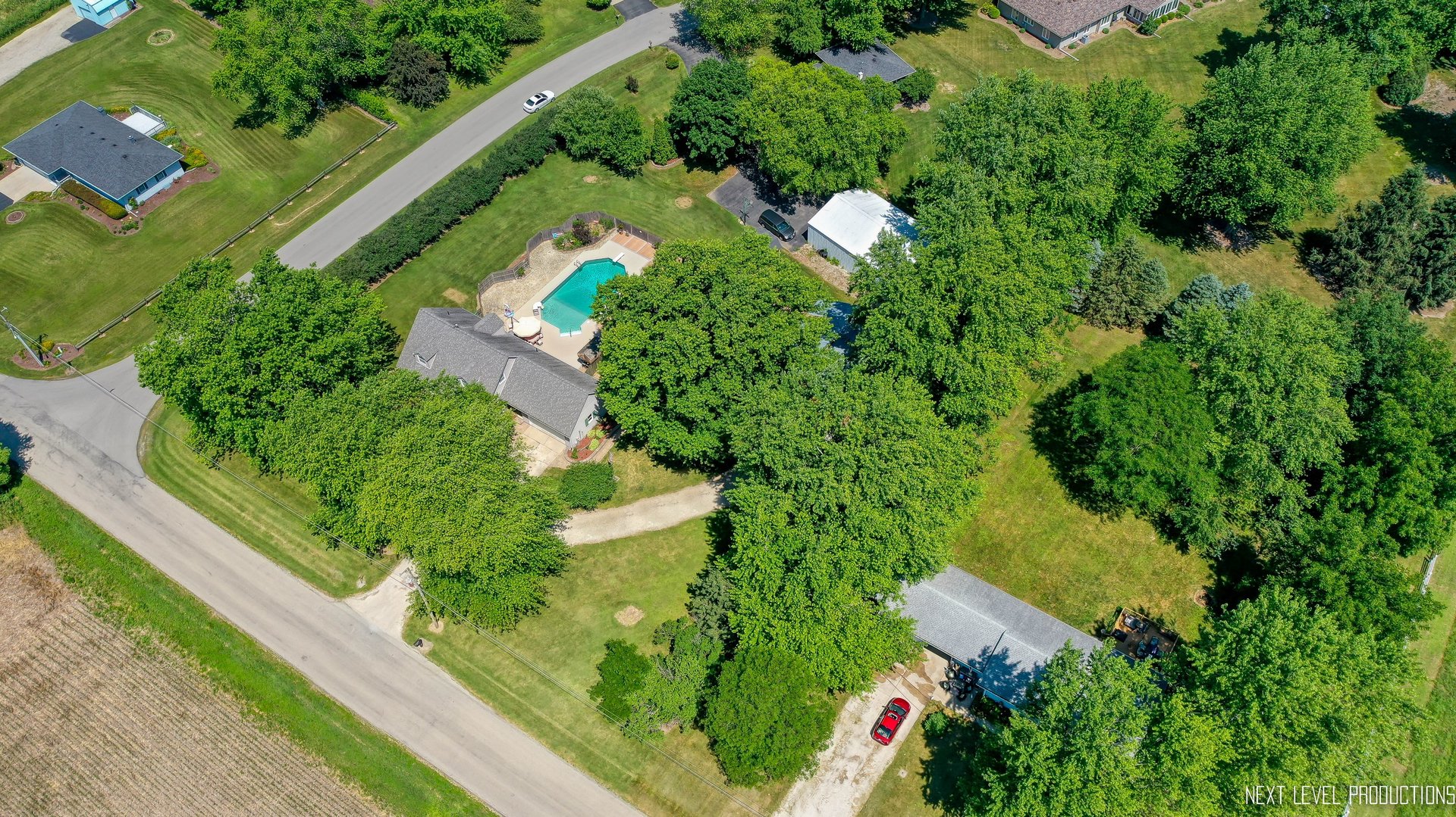 14815 Sears Road Plano, IL 60545 - Photo 12 of 30 an aerial view of a house with a yard