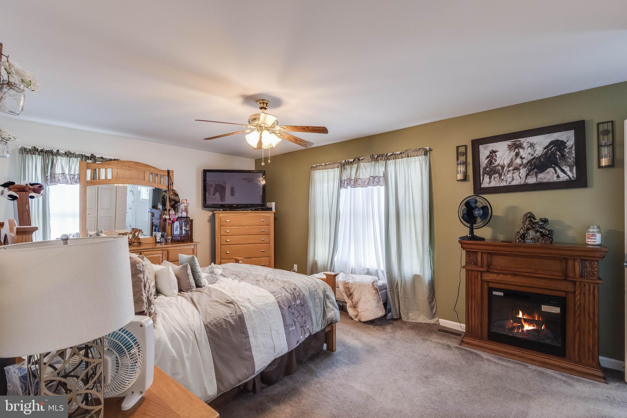 4757 Long Swamp Road Federalsburg, MD 21632 - Photo 11 of 47 a bedroom with a bed and a fireplace