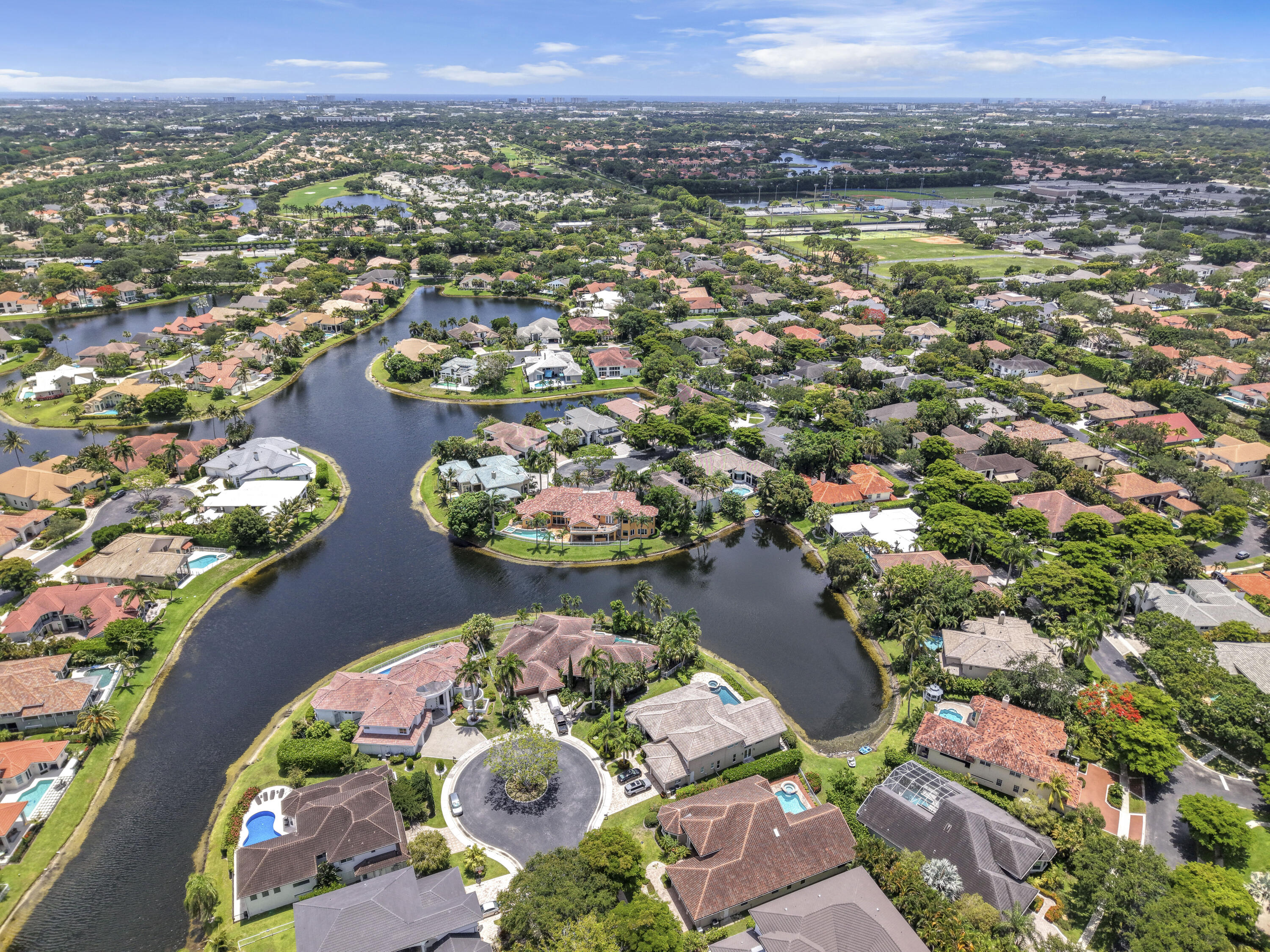 3156 Northwest 61st Street Boca Raton, FL 33496 - Photo 36 of 46 an aerial view of residential houses with outdoor space