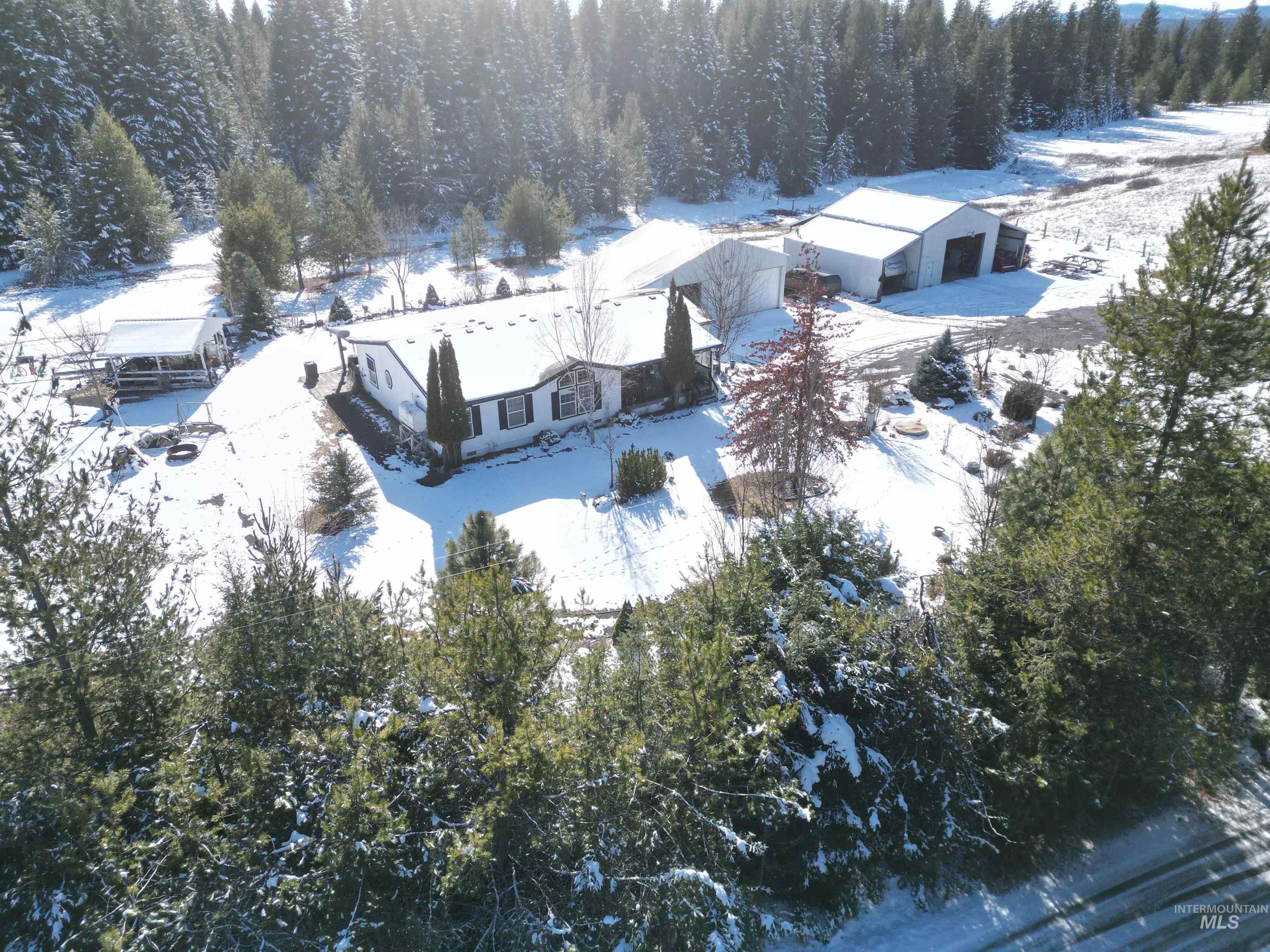 254 Lackey Road Weippe, ID 83553 - Photo 20 of 38 View of snowy aerial view