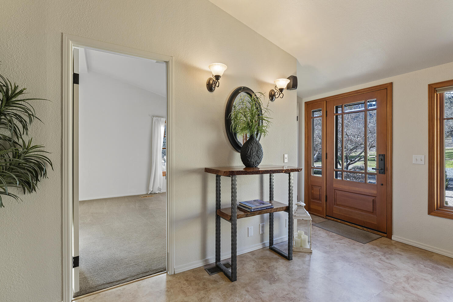 1052 Holcomb Springs Road Gold Hill, OR 97525 - Photo 28 of 65 Welcoming Entry with Natural Light & Glass-Panel Door
