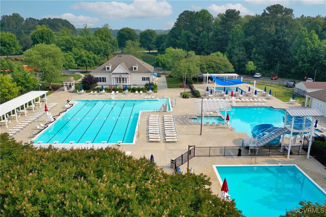 5320 Good Landing Road, Unit 103 Glen Allen, VA 23059 - Photo 32 of 37 an aerial view of a house with swimming pool garden and patio