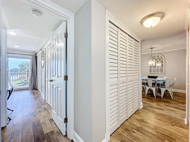 a view of balcony with furniture