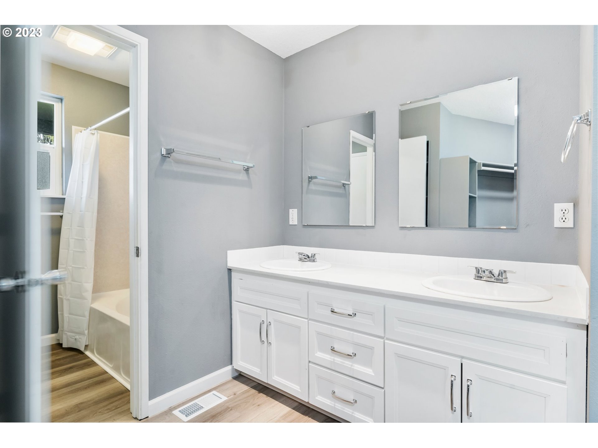 9183 Southwest Line Drive Cornelius, OR 97113 - Photo 20 of 38 a bathroom with a sink and a mirror