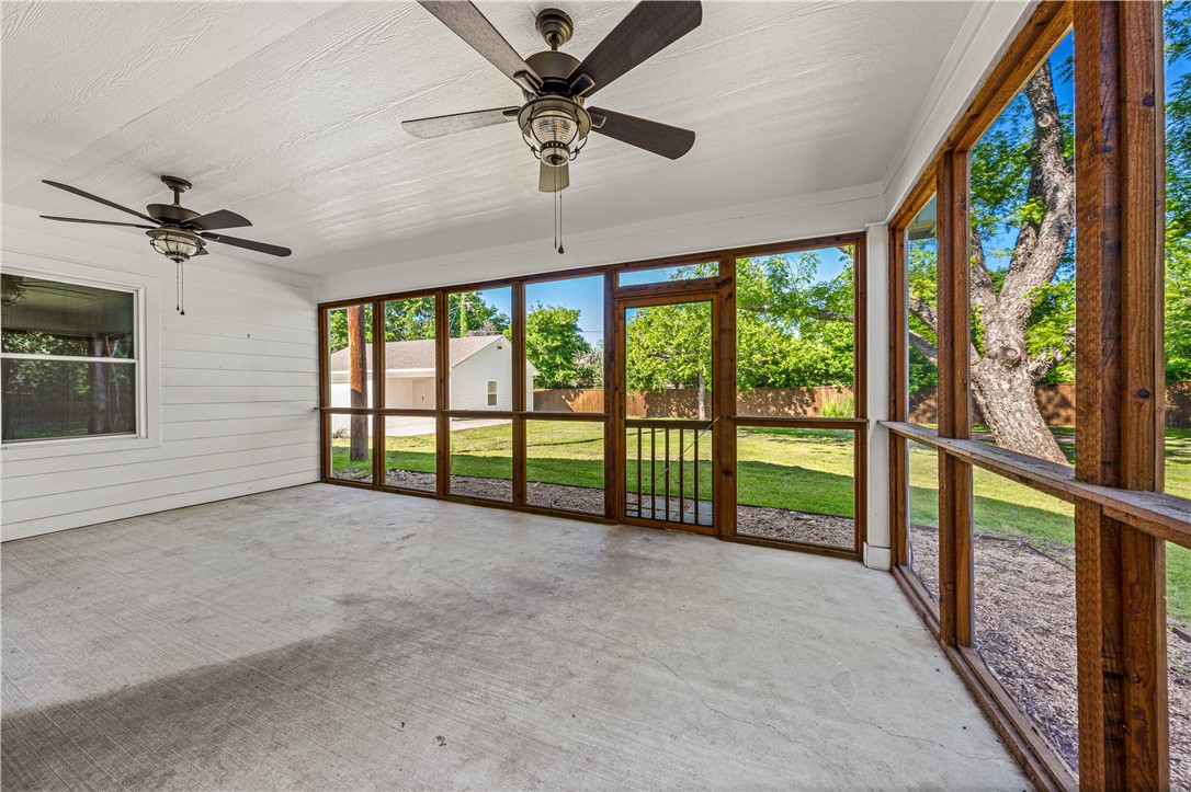3405 MacArthur Drive Waco, TX 76708 - Photo 59 of 83 a view of a room with a large window and ceiling fan