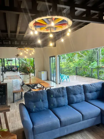 a outdoor living space with furniture and garden view