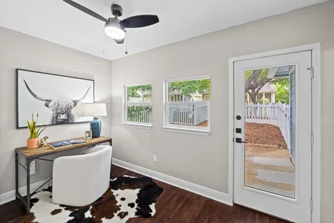 a room with furniture and window