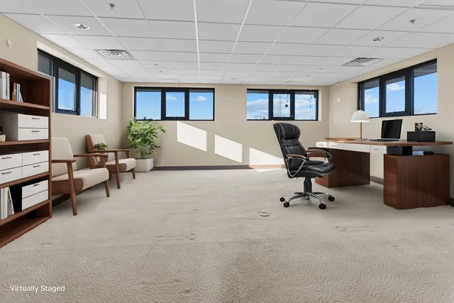 a room with furniture