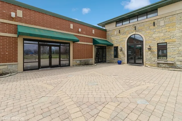a view of a building with a window