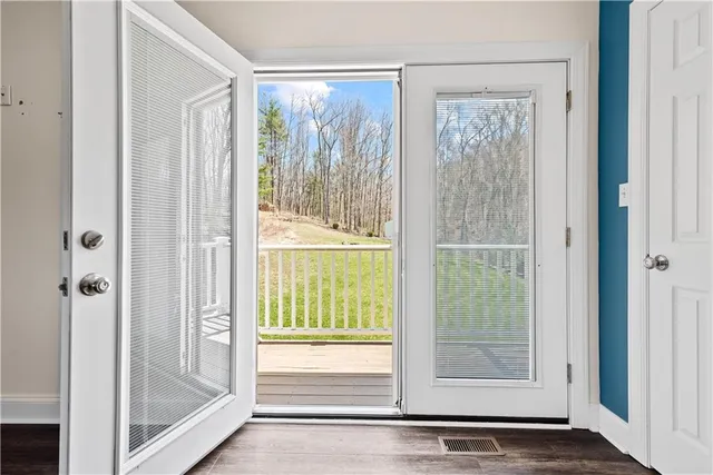 a view of an front door