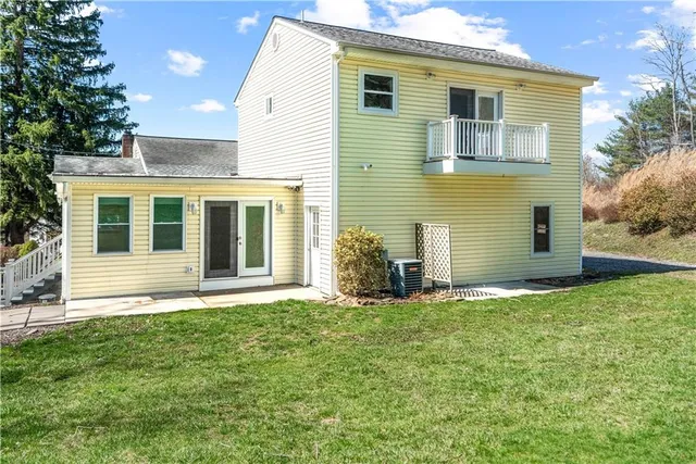 a big yard with lots of green space
