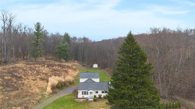 a view of swimming pool from a balcony