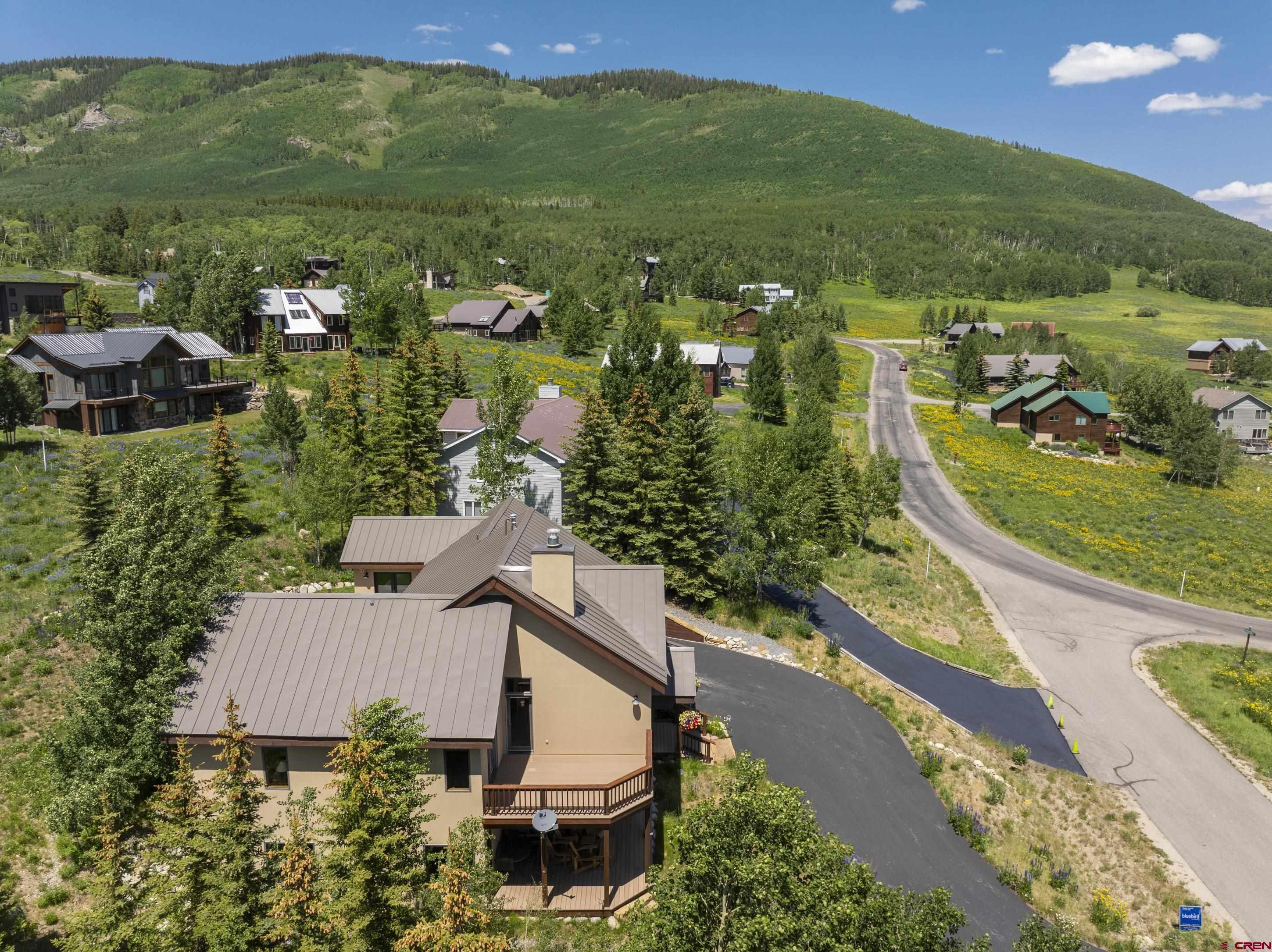 15 Nicholson Lane Crested Butte, CO 81224 - Photo 40 of 42 an aerial view of residential houses with outdoor space and trees