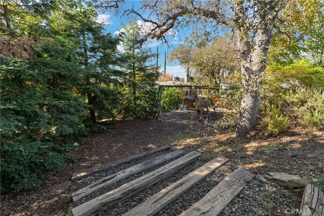a backyard of a house