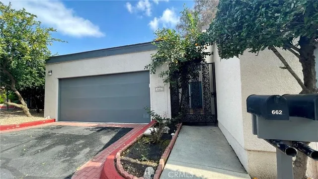 a view of a house with a patio