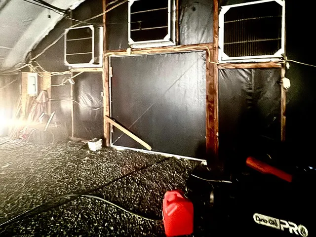 a room with gym equipment