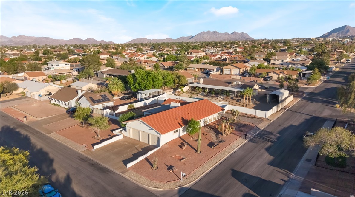 429 Crestway Road Henderson, NV 89015 - Photo 53 of 56 An aerial perspective reveals this desert oasis with an attached garage and expansive, well-maintained yards.