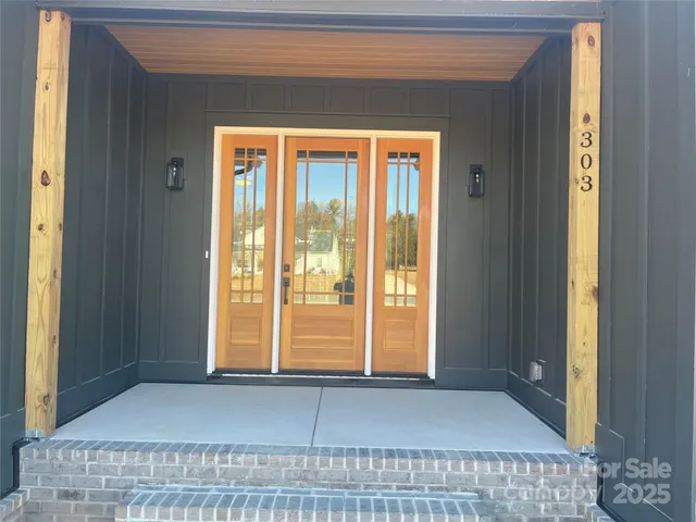 a view of an front door