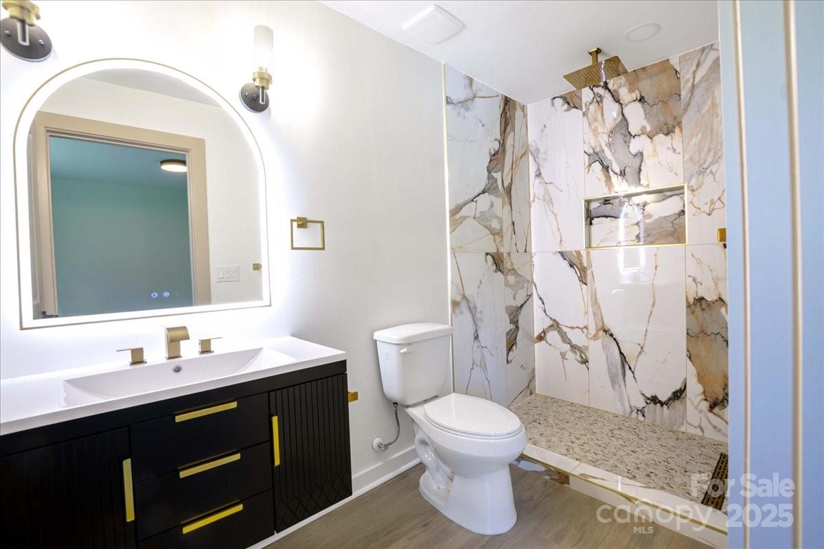 2918 Lon Street Shelby, NC 28152 - Photo 13 of 17 a bathroom with a sink vanity mirror and toilet