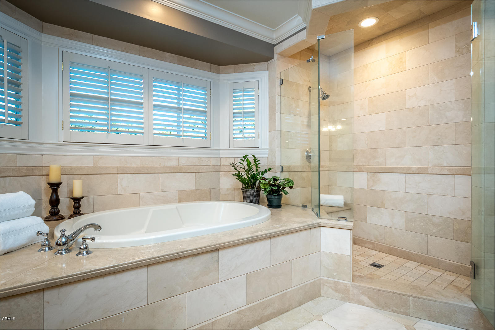 551 Georgian Road La Canada Flintridge, CA 91011 - Photo 29 of 56 a bathroom with a bathtub and shower